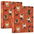 thumbnail image 2 of Cat Riding A Broom 3 Ring Hardcover Binders 1.5in Round Rings for Letter-Size Folder Paper Organizer Pockets for Office Student Recipe, 2 of 9