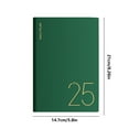 thumbnail image 4 of Agenda empresarial esencial 2025 - Planificador de citas A5 con páginas por día y tapa dura con efecto cuero - Verde, 4 of 8