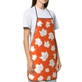 thumbnail image 4 of Yiaed Bright Autumn Leaves Charm Print Kitchen Apron with Hand Wipe Pockets,Big Pocket,Aprons for Women with Pockets, Waterproof for Cooking Baking, 4 of 7