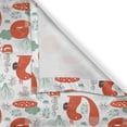 thumbnail image 6 of Ambesonne Fox Grommet Curtain, Forest Animals and Foliage, 50" x 54", Dark Coral Almond Green, 6 of 6