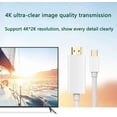 thumbnail image 6 of YIYI GUO 6ft Mini DP to HDMI-compatible Cable, Mini Display Port Male (Thunderbolt Port) to HDMI-compatibl Male Cable Audio Video Convert Cable for Apple MacBook, MacBook Pro, Google Chromebook Pixel, 6 of 8