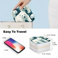 thumbnail image 4 of Mother's Day Polar Bear Portable Jewelry Box Organizer with Imitation Metal Zipper & Free Assembly Grids, 4 of 6