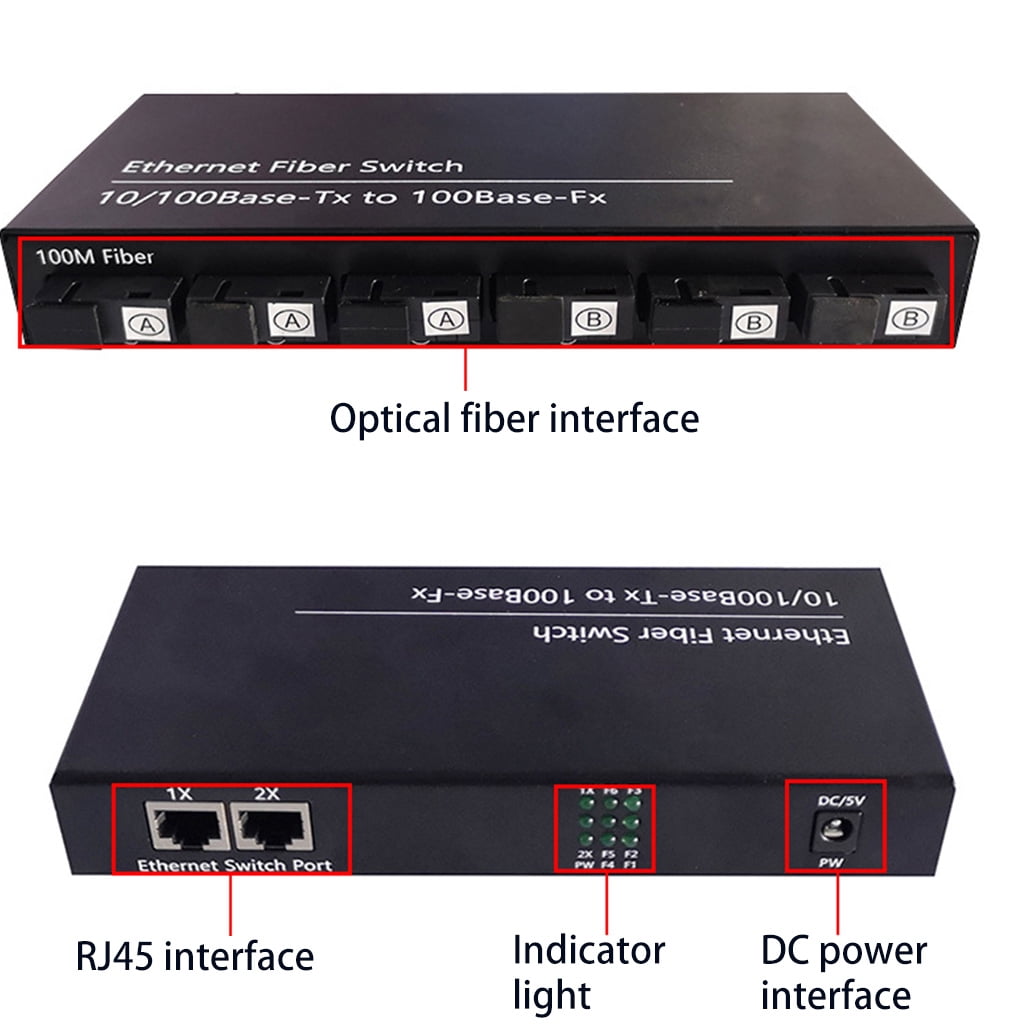 Network Switches 6 Optical 2 Electric 100 for M Single-mode Optical Fiber