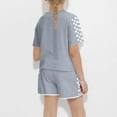 thumbnail image 4 of ATOGUTA Size 5-14 Years Teen Girls Clothes Kids Short Sleeve T-Shirts and Elastic Waist Shorts Clothing Sets Gray, 4 of 6