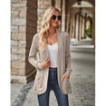 thumbnail image 7 of jinghuiyue Womens Cardigan Sweater Long Sleeve Open Front Knit Cardigans Coat Fashion Lightweight Soft Outerwear with Pockets M, 7 of 7