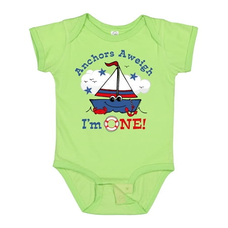 

Inktastic Little Sailboat 1st Birthday Gift Baby Boy Bodysuit