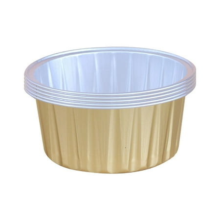 

ZOURIH 5Pcs Reusable Round Aluminum Foil Tin Cups Aluminum Foil for Air Fryer Clearance!