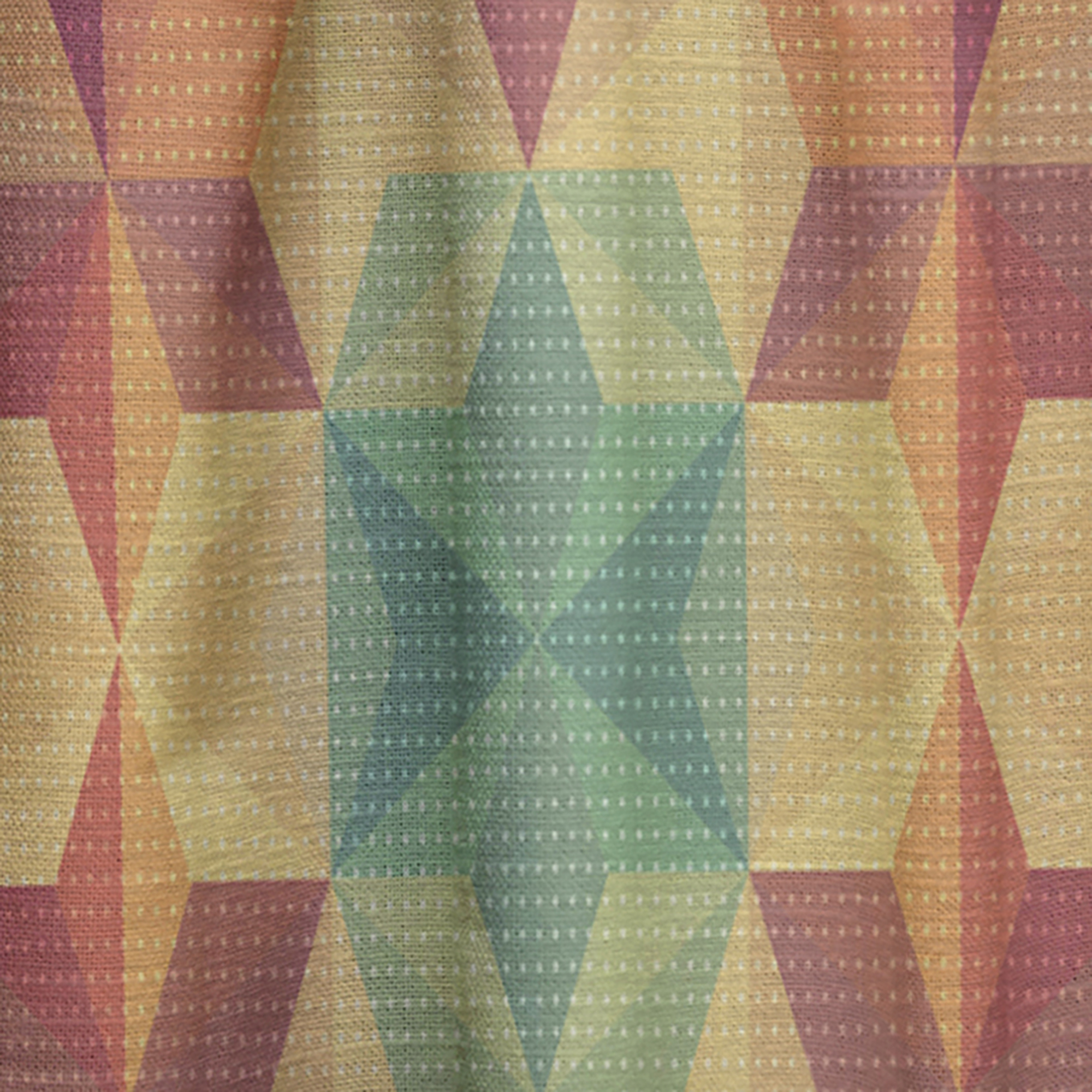 Designart 'Triangular Shapes Colourfields XXXI' Modern & Contemporary Curtain Panel