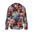 thumbnail image 3 of Balery Rose Flowers Men's Women's UPF 50+ Sun Protection Lightweight Hoodie Performance Long Sleeve Shirt for Fishing Running-X-Large, 3 of 9
