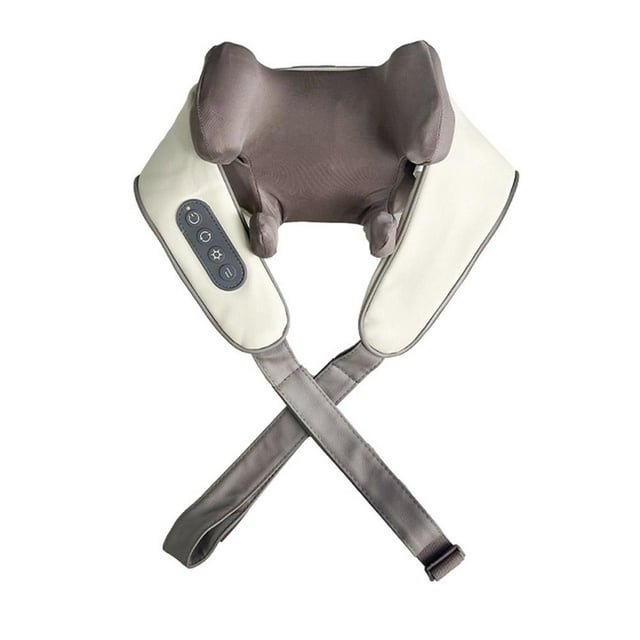 Portable Neck & Shoulder Massager with Deep Tissue 3D Bionic Kneading & Heat Therapy - Cordless, Rechargeable for Trapezius Muscle Pain Relief, Gray