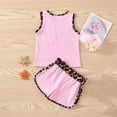 thumbnail image 6 of HCNTES Toddler Infant Kid Baby Girl Shorts Outfit Short Sleeve Leopard Vest Top Cheetah Print Pants Summer Clothes Set, 6 of 9