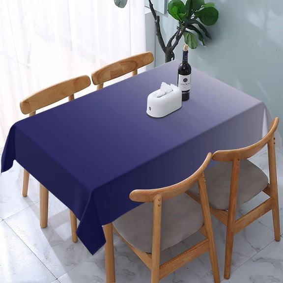 Gradient Ombre Navy Blue Rectangle Table Cloth Soft Washable Oblong Tablecloth Covers for Kitchen & Table Linens 60" x 84"