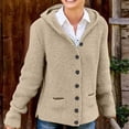 thumbnail image 2 of AherBiu Sweater Jackets for Women Button down Hooded Cardigans Long Sleeve Knitwear Coats, 2 of 6