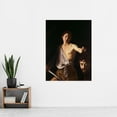 thumbnail image 2 of Caravaggio 1610 David With Head Goliath Painting Extra Large XL Wall Art Poster Print, 2 of 3