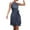 Blue, variant on IROINNID Empire Dress For Women Square Neck Fashion Dress Summer Casual Vacation Beach Bandage Dress Solid Color Empire Waist Sleeveless Dress