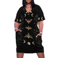 thumbnail image 2 of Death Head Maths Night vestido de bolsillo suelto para mujer vestidos de novia, 2 of 7