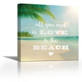 thumbnail image 1 of All You Need is Beach - Contemporary Fine Art Giclee on Canvas Gallery Wrap - wall décor - Art painting - 25 x 25 Inch - Ready to Hang, 1 of 2