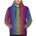 thumbnail image 4 of Hoodies for Men - Leopard Neon Rainbow Gradient Long Sleeve Comfrt Men'S Fashion Hoodies & Sweatshirts, Sweatshirts for Men Hoodies Pullover Clothing Clothes with Pouch, 4 of 7