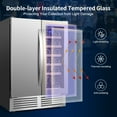 thumbnail image 6 of Nipus Wine and Beverage Refrigerator, 18 Bottle and 57 Can,24 Inch Wine Cooler Built-in/Freestanding, 6 of 16