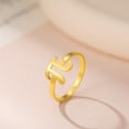 thumbnail image 3 of Pi Symbol Open Ring for Women Men Unique Stainless Steel π 3.14 Statement Adjustable Band Mathematical Sign Irrational Number Middle Finger Rings Fashion Jewelry for Math Lovers Teacher Gifts, 3 of 11