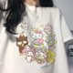 thumbnail image 1 of Camiseta Sanrio Hello Kitty, camiseta bonita de algodón para mujer, camisetas holgadas informales de manga corta con dibujos animados Y2K, chaqueta para mujer, ropa interior, 1 of 5