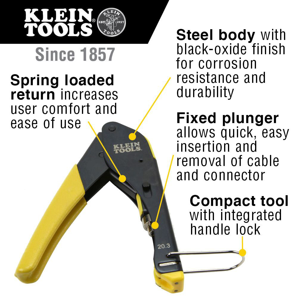 Klein Tools VDV011-852 3-Piece Coax Cable Installation Kit with Hip Pouch