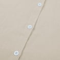 thumbnail image 6 of XFHLMJFF Women's Dress Solid Color Fashion Cotton Linen Pocket Beach Shirt Leisure Sundress, 6 of 8