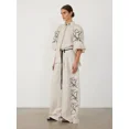 thumbnail image 1 of Conjunto de algodón y lino para mujer, Top holgado de manga farol, pantalones de pierna ancha, ropa de fiesta y vacaciones, novedad de verano, 1 of 5