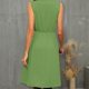 thumbnail image 4 of Puntoco Vestido De Manga Corta Con Cuello En V, Vestido Sin Mangas Con Cuello En V Para Mujer, Color Sólido, Sin Bolsillo, Vestido De Temperamento, Vestido Sin Mangas Con Cuello En V, Verde Menta Xxl, 4 of 5