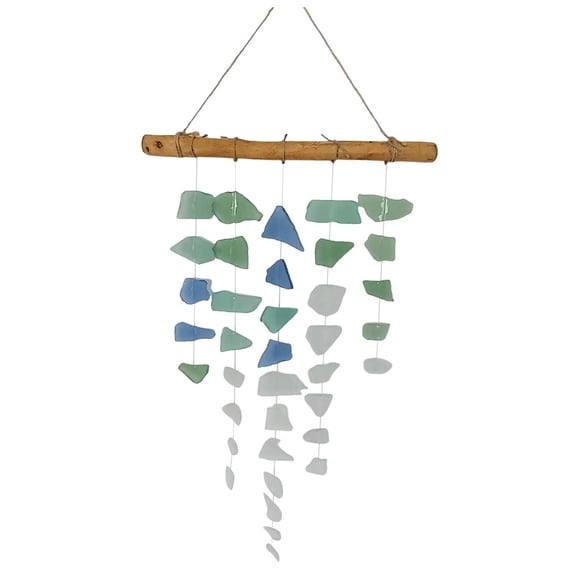 WUSUOWEI 1PC Sea Glass Wind Chimes,Random Color,Sea Glass Decor for Garden,Beach Decor,Indoor Home Patio Hanging Ornament