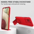 thumbnail image 4 of Phone Case for Samsung Galaxy A12/M12 with Tempered Glass Screen Protector and Slide Camera Cover Kickstand Stand Slim Protective Hard Cell Accessories A 12 5G A-12 S12 12A 4G Women Men Red, 4 of 16