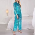 thumbnail image 2 of KLL Christmas Snow Print Women's Long Sleeve Pajamas with Pants Sleepwear Loungewear 2 Set-X-Large, 2 of 8