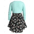 thumbnail image 2 of Además de la impresión floral Tamaño Botones 2fer Peplum camiseta Rosegal Suéteres Cárdigans, 2 of 5