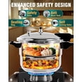 thumbnail image 4 of WantJoin Pressure Cooker Stainless Steel 4 Qt, Commercial Stove Top Pressure Cooker Pot Used for Pressure Foodie or Steaming, Compatible with Gas & Induction Cooker, 4 of 7
