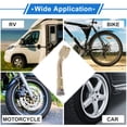 thumbnail image 2 of 1 juego de extensión de válvula de llanta de cobre de 135 grados con extensor de vástago de válvula de llanta de acero inoxidable universal de 300 mm para automóvil, motocicleta, RV, camión, bicicleta, 2 of 6
