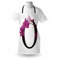 thumbnail image 3 of Letter O Apron Letter O from Alphabet with Orchid Flower Design Art with Natural Elements, Unisex Kitchen Bib Apron with Adjustable Neck for Cooking Baking Gardening, Fuchsia Black, by Ambesonne, 3 of 3