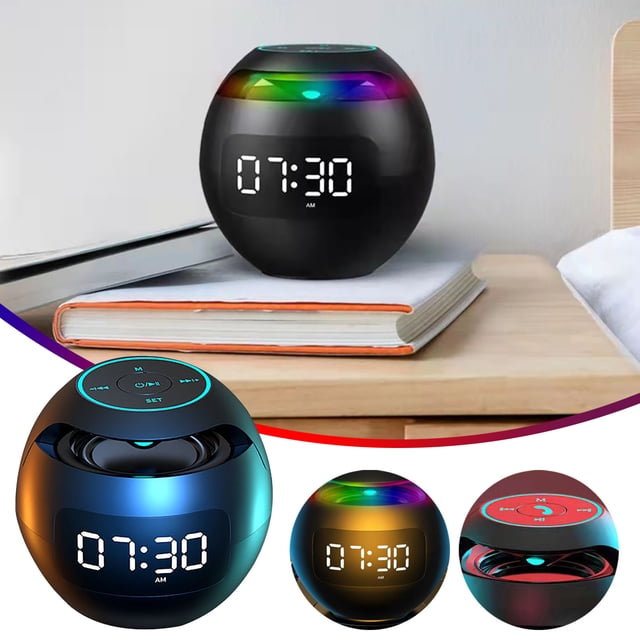 Jusqu'à 65 % de Réduction Haut-Parleur Bluetooth Sans Fil Volume Élevé Mini Réveil Rechargeable Petit Haut-Parleur Subwoofer Intelligent