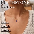 thumbnail image 2 of Turandoss Garnet Birthstone Necklace for Women Dainty January Red Birthstone 14K Gold Plated Cubic Zirconia Pendant Necklaces Trendy Friendship Birthday Jewelry Gifts for Women, 2 of 6