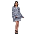 thumbnail image 2 of Moomaya Robe Courte Imprimée pour Femmes Tenue Décontractée Manches Évasées Vêtements d'Été, 2 of 6