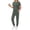 Army Green, variant on MOYIKO 2 Piece Sets for Women Summer Outfits Fashion Lounge Sets Crew Neck Tops Long Pants Tracksuit Vacation Travel Outfits