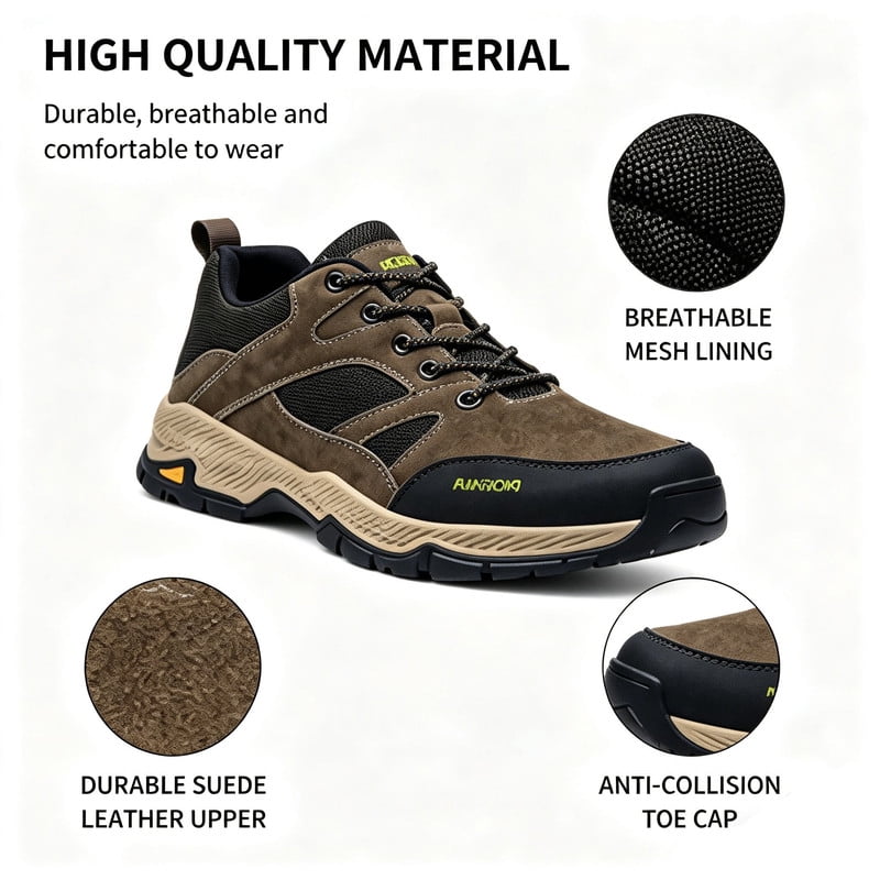 CHICVOMEY Comfortable Sneaker Men Lightweight Breathable Hiking Shoes Versatile Casual Athletic Shoes Ideal for Walking Hiking & Travel