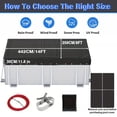 thumbnail image 4 of SHELTUSE 8X14FT Rectangular Pool Cover for Above Ground Pool, Solar Oval Pool Cover Protection with Steel Rope, Ideal for Rectangular/Oval Frame Pool Waterproof & UV-Resistant, Black, 4 of 7