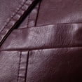 thumbnail image 5 of Hulanddfd Men Blazer Long Sleeve Lapel Collar Button Down Faux Leather Loose Fit Casual Outwear Lightweight Comfortable Everyday Wear, 5 of 7