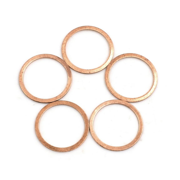 5pcs 25mm Inner Diameter Copper Washers Flat Sealing Gaskets Rings