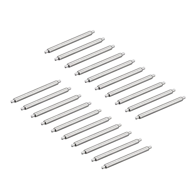 Pasadores de banda de reloj de 16 mm, pasadores de barra de resorte de 1.5 mm de diámetro para conectar la correa del reloj a la caja o cierre del reloj, paquete de 20