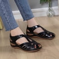 thumbnail image 4 of AXXD Black Wedge Sandals for Women Sandals With Arch Support Summer Casual Comfortable Hollowed Out Sandals, 4 of 4