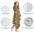 thumbnail image 7 of Brown Cartoon Dinosaurs Fossils Pattern Hooded Bath Towel，60"x35" for Ages 3 To 12 Kids, Quick Dry Lightweight Soft Microfiber Hood Beach Towel Cover Up for Kids, 7 of 7