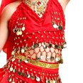 thumbnail image 5 of Wxolcjlv Girls Ethnic Outfits Kids Belly Dance Sequins Camisole Skirts 4Pc Set, Sizes 2-13, 5 of 5
