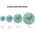 thumbnail image 3 of Wall Clock, Rustic Wall Clocks Battery Operated Silent Non Ticking, Country Round Wooden Clocks Farmhous Wall Decorative for Kitchen, Bathroom, Living Room (Gray 10 Inch), 3 of 9