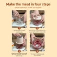 thumbnail image 5 of Electric cooking machine,150w 1500mah 600ml Container Mat Meat 1500mah Meat Scraper And Mat And Container 150w Puree Processor Meat Processor 3x240ml With 600ml Meat Silicone Mat Processor Mat, 5 of 5
